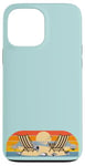 Coque pour iPhone 13 Pro Max Voyage à la plage, soleil, mer, coquillages, oiseaux, sable, vacances en famille