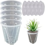 Transparent orkidé kruka, 5-pack plastblomkruka, trädgård