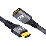 chenyang Câble HDMI 2.1 HDMI UHD 8K 60 Hz 4K 120 Hz 48 Go mâle vers femelle Câble d'extension avec audio 3D HDMI Cordon 0,5 m