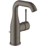 Grohe - Essence Mitigeur monocommande taille m avec tirette et vidage, cartouche en céramique, Hard graphite brossé (G-24173AL1)