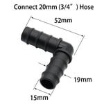 Connecteur barbelé résistant pour micro d'argile,coude 90,tuyau PE,tube goutte à goutte,raccord allergique,arrosage du jardin,16mm,20mm,25mm - Type 20mm