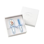 Disney Baby Prima Infanzia Coffret cadeau avec brosse à cheveux et peigne indispensable parmi les accessoires bébé avec finition Winnie l'ourson en argent