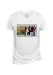 T-Shirt Homme Col V The Beatles Yellow Submarine Dessin Film 70's Hippie Pop