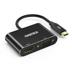 Choetech - HUB-M17 - USB-C till HDMI & VGA-adapter (Thunderbolt 3-kompatibel) - 4K UHD