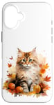 Coque pour iPhone 16 Plus Cute Fall Cat With Autumn Pumpkins For Girls And Cat Grandma