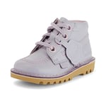 Kickers Girl's Kick Hi Classic Ankle Boots With Zip | Extra Comfortable | Added Durability | Premium Quality Ankle Boot, Lilac, 9 UK Child