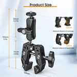 Nouvelle Super pince en métal avec tête sphérique 360,pince de bras magique avec vis ARRI de 1/4 ""3/8"" pour moniteur de caméra DSLR,tiges de micro lumineuses LED - Type Super Clamp A