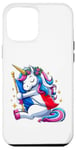 Coque pour iPhone 12 Pro Max Licorne câlinant drapeau de la France pour garçons, filles, femmes, enfants