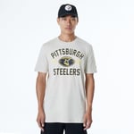 PITTSBURGH STEELERS New Era Casquette NFL Regular T-Shirt Vieilli sérigraphié Team Graphic Stone Unisexe