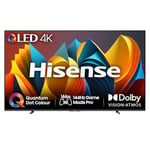 Hisense 100 Inch 4K QLED Smart TV 100E7NQTUK - Quantum Dot Colour, 4K AI Processor, Dolby Vision Atmos, Smooth Motion, Sports Mode, Vidaa OS with Freely, Youtube, Netflix and Disney+ (2024 Model)