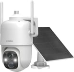 Caméra de sécurité extérieure sans fil,panoramique à 360° WiFi sans fil pour la sécurité de la maison,caméra de surveillance avec détection de mouvement,vision nocturne couleur,alarme