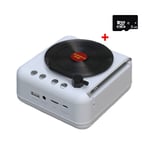 Kannettava retrokaiutin usb bluetooth-yhteensopiva v5.0 vinyylilevysoitin stereo vintage kannettava kaiutin tf-kortti/u-levy/aux-toisto