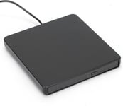 Lecteur De Dvd Externe,Lecteur De Cd/Dvd/Lecteur De Dvd Portable Usb 2.0 Pour Ordinateur Portable Graveur De Cd-Rom Compatible Avec Xp/Wind10/Vista/7/Linux/Os X(Le Noir).[P165]