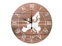 H&H Horloge Murale Europa En Toile Cm 70x4