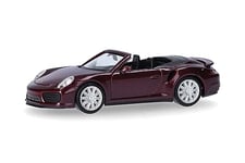 herpa Maquette Voiture Porsche 911 Turbo Cabrioe, echelle 1/87, Model Allemand, pièce de Collection, Figurine Plastique, 038928-002