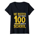 Womens We Buzzed Right Through 100 Days Of School V-Neck T-Shirt