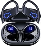 Langattomat Bluetooth-kuulokkeet 120H Playtime Bluetooth 5.3 -kuulokkeet urheiluun, Hi-Fi-stereokuulokkeet LED-näytön latauskotelolla, kuulokkeet juoksuun / harjoitteluun Audifonos Bluetooth inalambricos