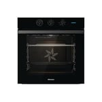 Hisense BI64111AB Four multifonction thermoventilé, Cavité XXL 77 litres, 12 fonctions de cuisson, nettoyage d'eau Clean, classe A, préchauffage rapide, fonction pizza 300 °C, Air Fry