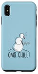 iPhone XS Max OMG CHILL! Peeing Snowman Funny Frozen Pee Winter Meme Case