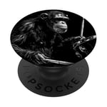 Singe joue batterie I singe percussion PopSockets PopGrip Adhésif