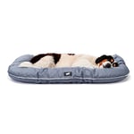 Ferplast Panier Chien Coussin Chien Grande Taille Tissu Anti-Rayures Lavable à 30°C.Matelas pour Chien imperméable 120 x 80 x 13,5 cm.Gris