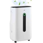 Homcom 20L/Day Quiet Air Dehumidifier With Purifier, Timer, For Home Laundry