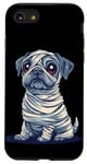 Coque pour iPhone SE (2020) / 7 / 8 Chien mignon comme momie pour les amoureux des chiens et des momies