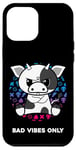 Coque pour iPhone 12 Pro Max Bad Vibes Only Grumpy Looking Figurine de vache