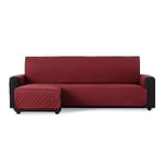 MAXIFUNDAS | Left Arm Padded Chaise Longue Sofa Cover 220 cm - Red Extra Soft Sofa Cover - Sofa Cover with Back Ties - Chaise Longue Protector Sofa Model MAUI