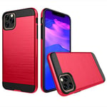 iPhone 11 Case, iPhone 11 Cover [6.1" inch] Dual Layer TPU + PC Slim Fit [Anti-Slip] Hybrid Shield Hard Case with Soft TPU Back Cover for iPhone 11 (RED)