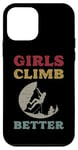 iPhone 12 mini Girls Climb Better Outdoor Adventure Moon Silhouette Case