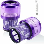 Choyclit - 2 Pack Filtres pour Dyson V11 Absolute Extra Pro, V11 Torque Drive Animal, V15 Detect sans fil Aspirateur SV14 SV17 SV22 Hepa Filtre de