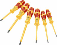 Wera 051575 6pc Kraftform 1062I VDE Philips & Slotted Insulated Screwdriver Set