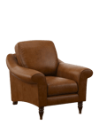 John Lewis Camber Leather Armchair, Dark Leg