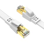 Ercielook Cat 8 Câble Ethernet 2m 2 Pièces – Câble Réseau 40Gbps 2000MHz Plat STP RJ45 LAN Câble Compatible avec Routeur Modem Switch