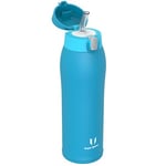 Super Sparrow Gourde Isotherme avec Paille - INOX Bouteille Isotherme - 750ml - Mug Isotherme Étanche - Gourde Enfant sans BPA, pour Sport, Voyages, L'école, Bureau