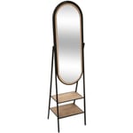 Atmosphera - Miroir sur pied Mael métal noir 160x44cm créateur d'intérieur - Multicolore