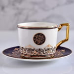 DUKAILIN Espresso Cups Ceramic Coffee Cup Set Gold Cup Coffee Cup Cup Saucer