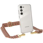 Phone Chain For Samsung Galaxy S23 Phone Cord With Transparent Cover Orange