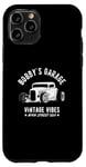 Coque pour iPhone 11 Pro Bobby's Garage Hotrod Car Design pour le nom Bobby