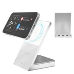 LIMETA 3-in-1 Wireless Charger Stand Magnetic Charging Station 45W USB C Fast Charger for iPhone 15 14 13 12 Pro Max Mini Multple Devices