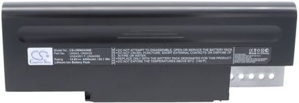 Batteri til BAT-243S1 for Fujitsu, 14.8V, 4400 mAh