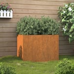 Jardinière Bac a Fleur Gris 62x47x46 cm Acier corten 48170