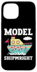 Coque pour iPhone 15 Maquette de bateau miniature constructeur de bateaux pour loisirs créatifs