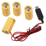 USB Power Converter DC Buck Boost Battery Eliminator Byt 4st 1,5V LR14 C Anslut för LED-ljus