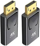 2x Display Port DP Male To HDMI Female Adapter Converter For 4K HD 1080P HDTV PC