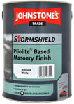 Johnstones Stormshield Pliolite Based Masonry Paint Brilliant White 5L