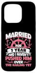 iPhone 15 Pro 1st Wedding Anniversary Cruise Ship Married 1 Year Women Case