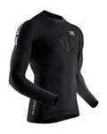X-Bionic Invent 4.0 T-Shirt Maillot de Compression de Course à Pied Runnning Manches Longues Tee Sport Homme, Black/Charcoal, FR : M (Taille Fabricant : M)