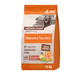 Nature's Variety Original No Grain - Croquettes pour Chiens Adultes de Moyenne et Grande Race - Sans céréales - au Saumon sans arêtes - 12kg